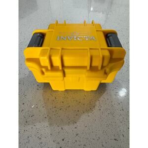 Invicta Watch Heavy Duty Plastic Yellow Presentation Case Foam 1 Slot CASE ONLY